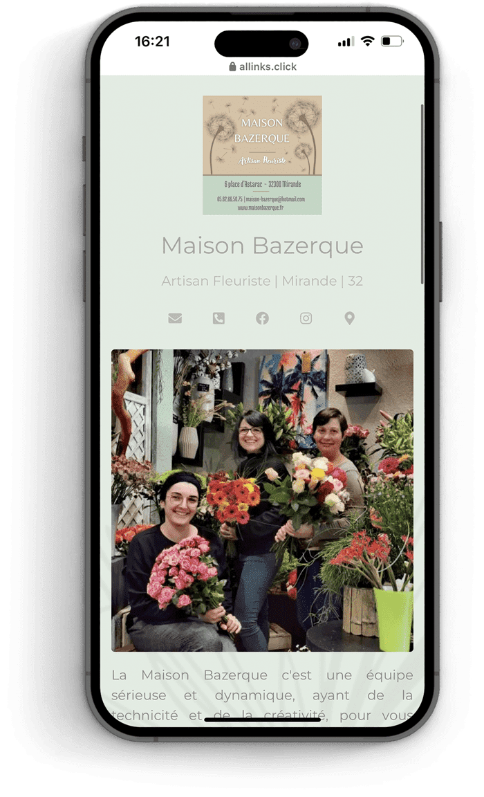 Allinks page of maisonbazerque_fleuriste